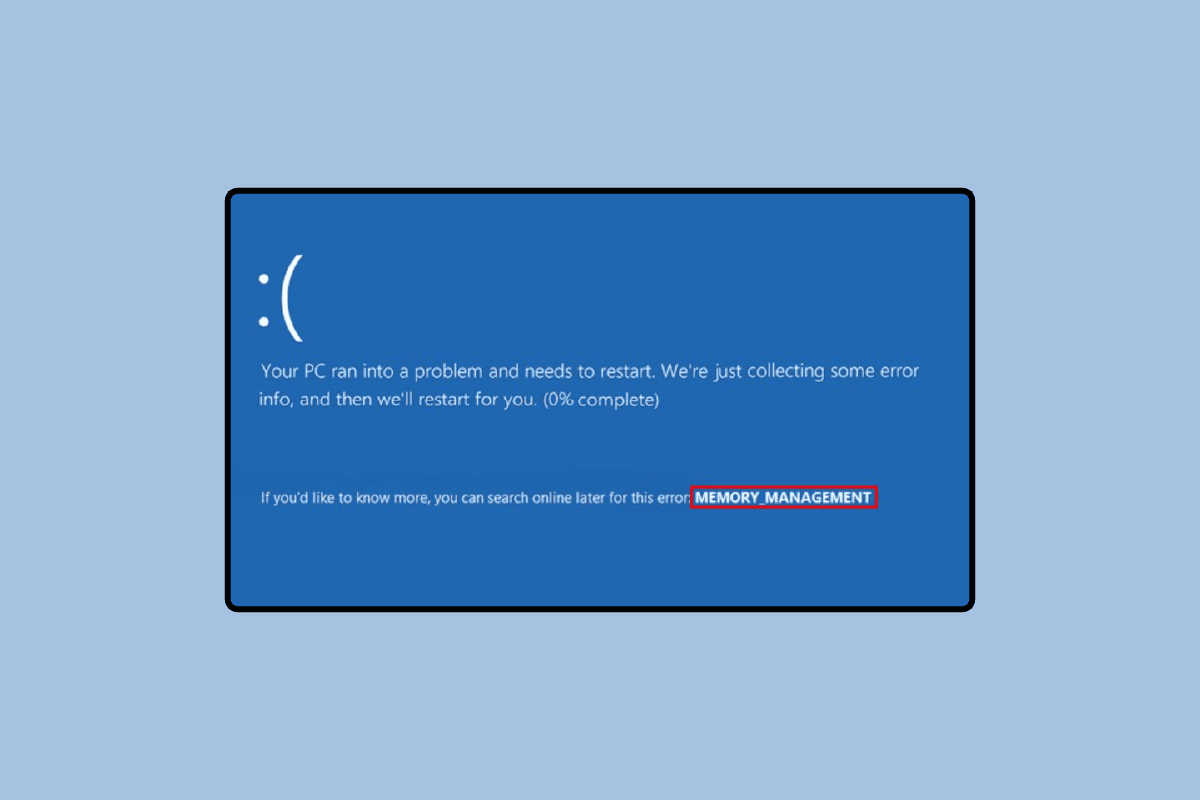 How to Fix Windows Stop Code Memory Management BSOD Error
