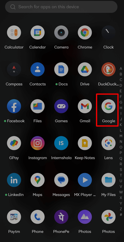  launch the Google app
