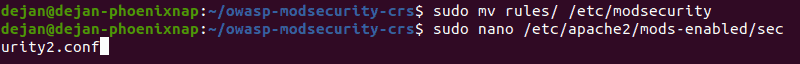 Edit the OWASP scp configuration file.