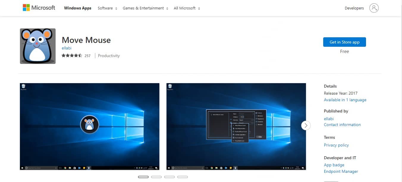 Move mouse app
