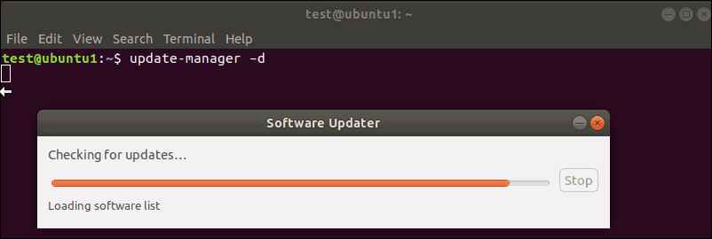 update manager force output