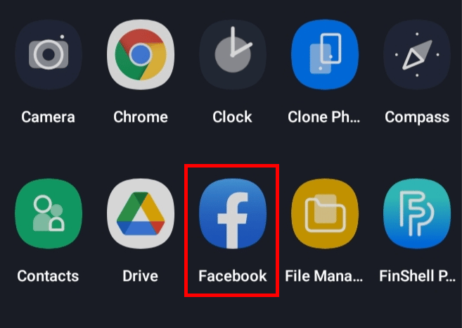 Open the Facebook app on your phone.