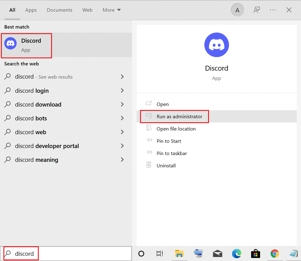 open Discord app as administrator. Fix a fatal Javascript error occurred when installing Windows client