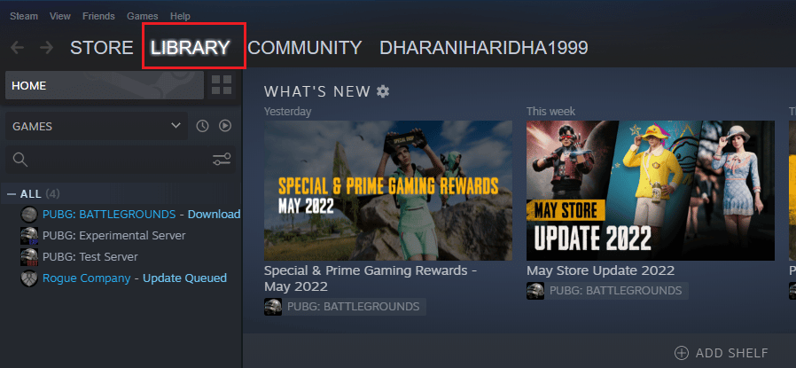 Launch Steam and navigate to LIBRARY. Fix Modern Warfare 2 Showcase Not Working