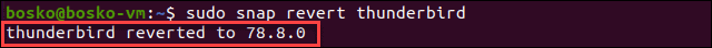 revert snap command for downgrading apps.