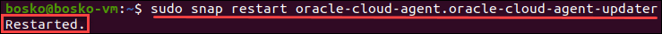 Restart individual service.
