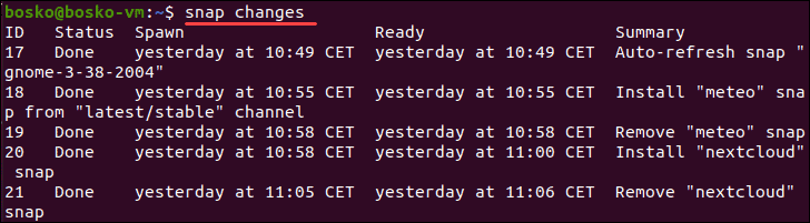 See a full list of changes in your system.