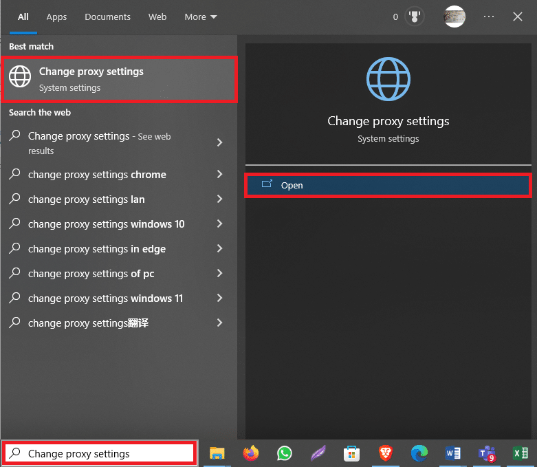 open Change proxy settings. Fix Genshin Impact Error Code 9114