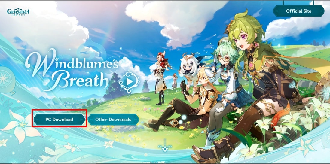 Go to the official website of Genshin Impact and download the game again