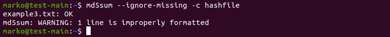 Using the --ignore-missing option to ignore files that are missing from the system