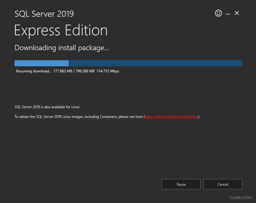 The installer will download the setup files