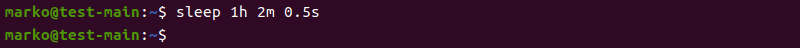 Using the sleep command to introduce a longer delay in the terminal