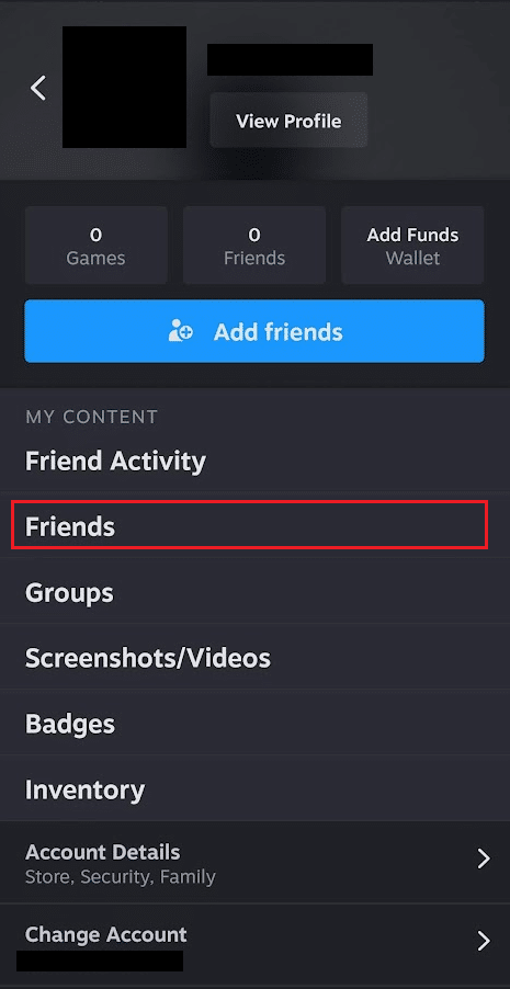 Tap on Friends | How to Unblock Someone on Steam