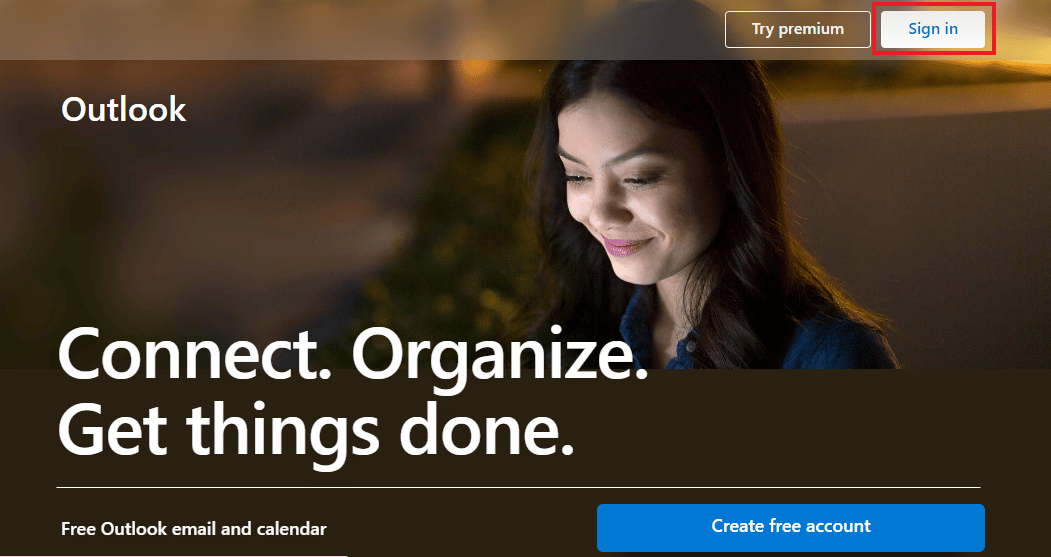 Sign in to your Outlook account
