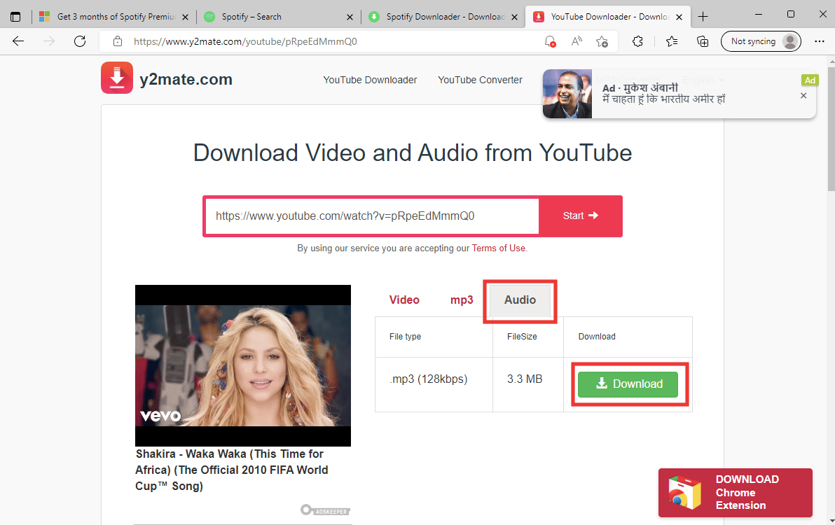 Click on Audio and then click Download. 9 Ways to Get Spotify Premium Free Forever