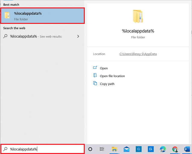 Open Local folder