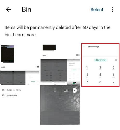 Tap on the desired photo you want to delete permanently