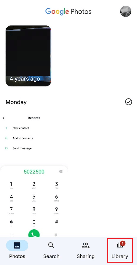 Tap on the Library tab from the bottom bar