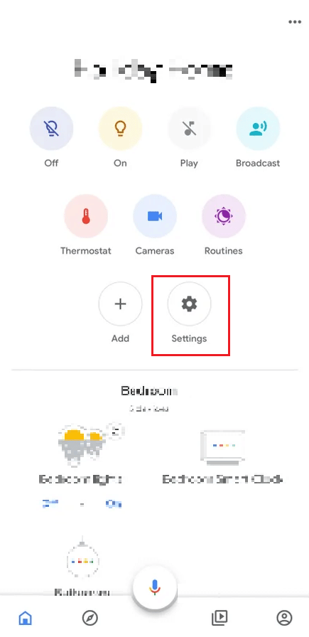 Tap on the Settings option