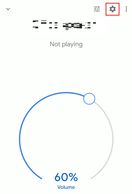 tap on the Settings gear icon from the top-right corner of the screen | factory reset a Google Home mini