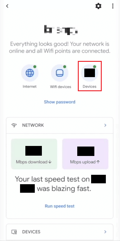 Tap on Devices | factory reset a Google Home mini