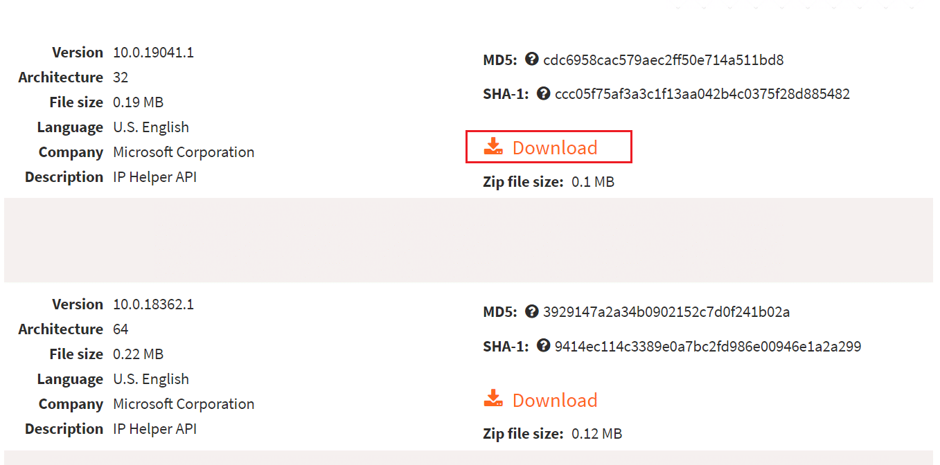 download iphlpapi.dll file