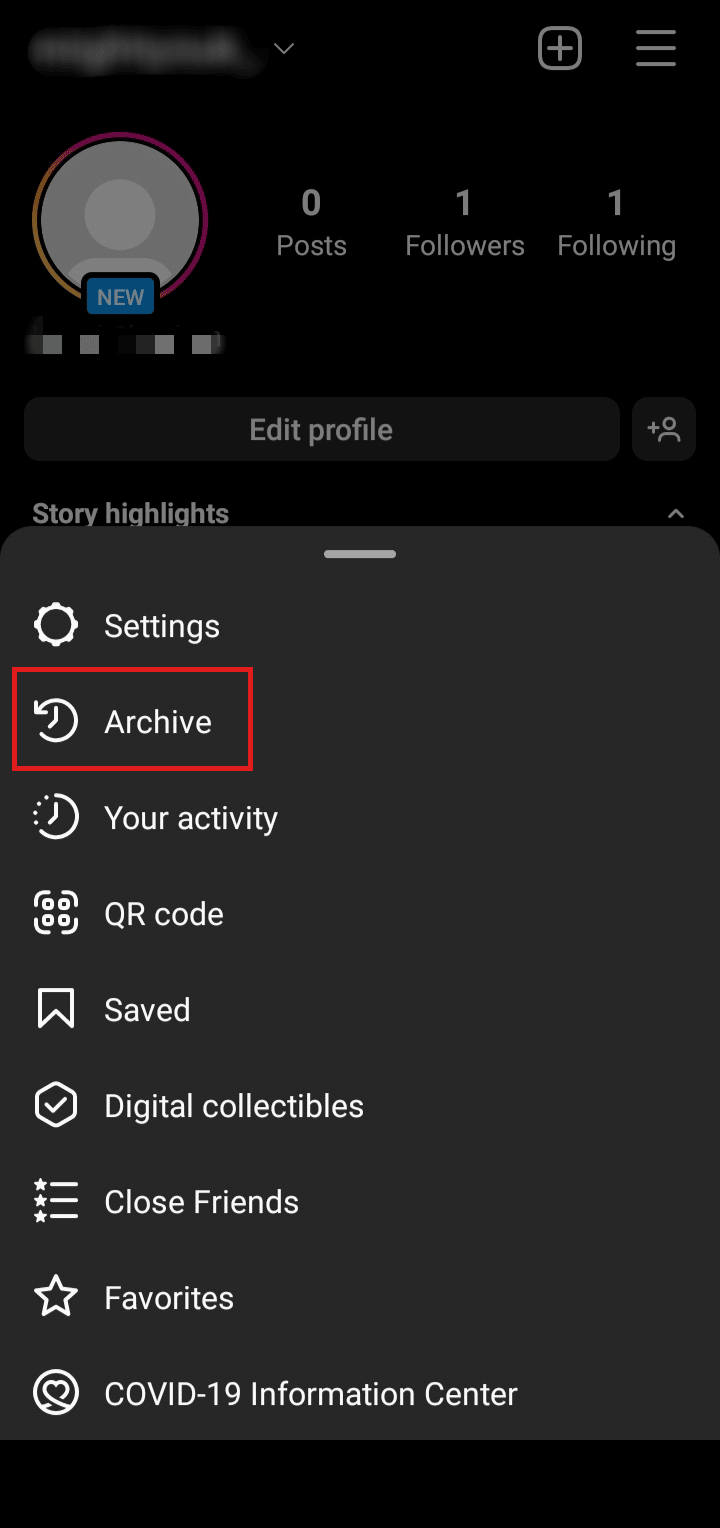 Tap on Archive | How to See Your Old Stories on Instagram