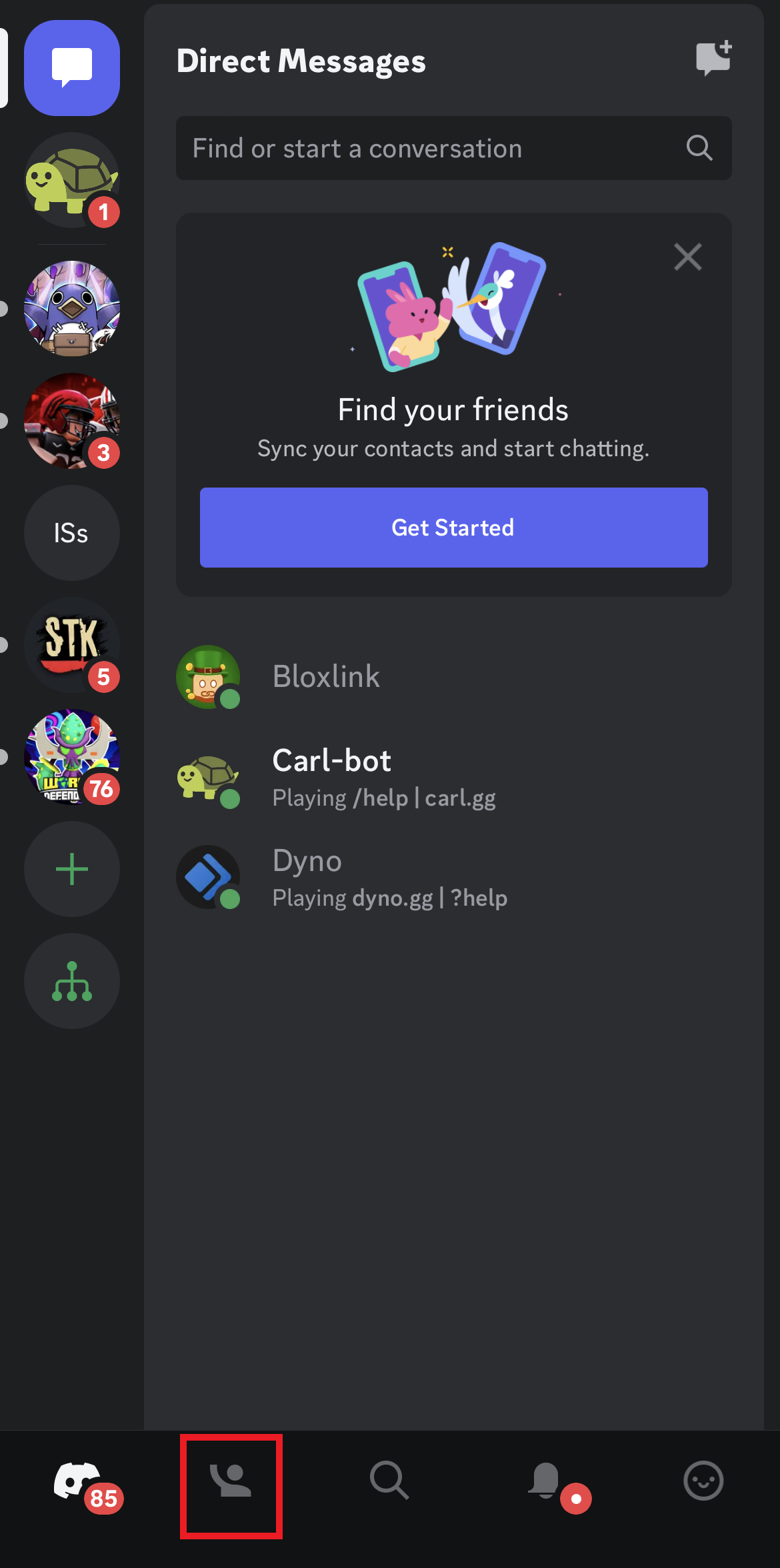  Tap on the waving person icon. How to Unfriend Someone on Discord on iPhone