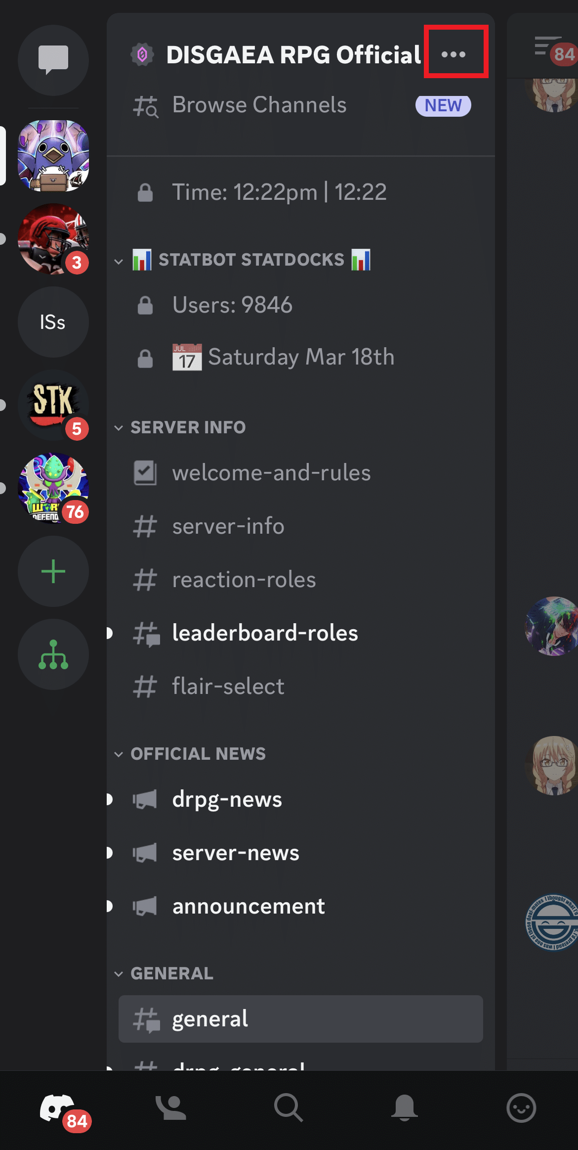 Tap on three dots