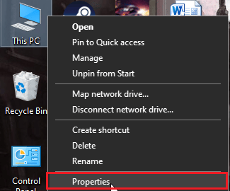 click on Properties