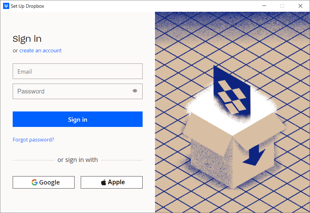 Sign in to your account to set up Dropbox. Fix Dropbox Error 400 Message in Windows 10