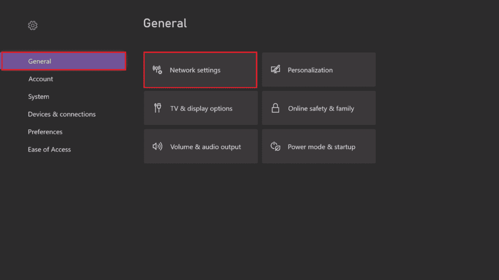 Open Network Settings