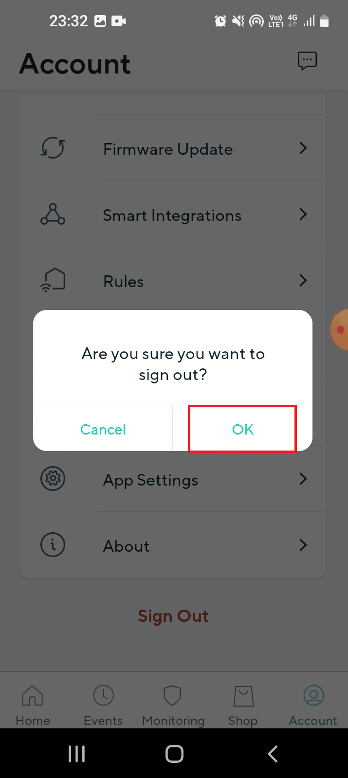 Tap on the OK button