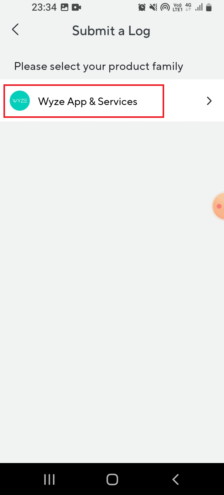 Tap on the Wyze App and Services tab. Fix Wyze Error Code 06 on Android