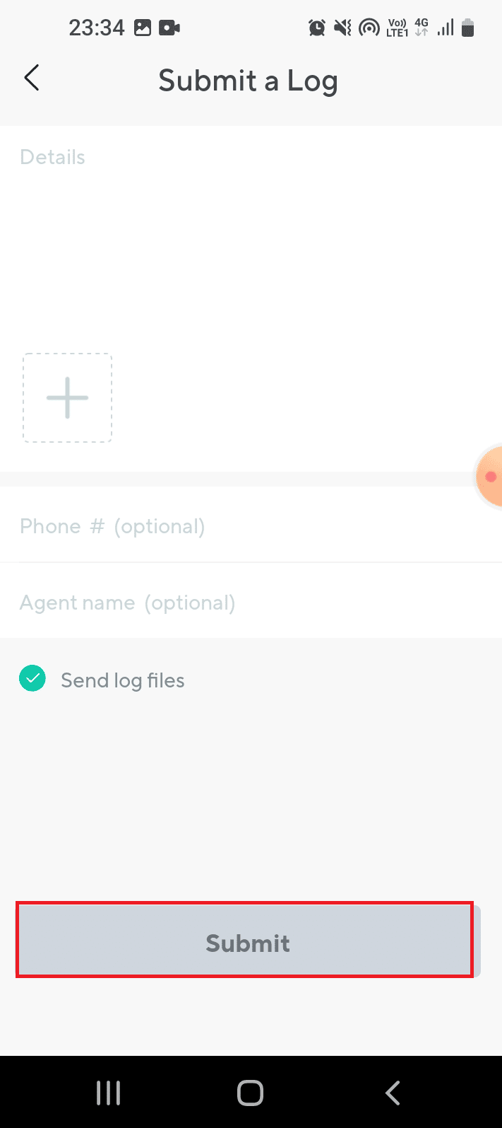 Select the media file in the Details section and tap on the Submit button. Fix Wyze Error Code 06 on Android