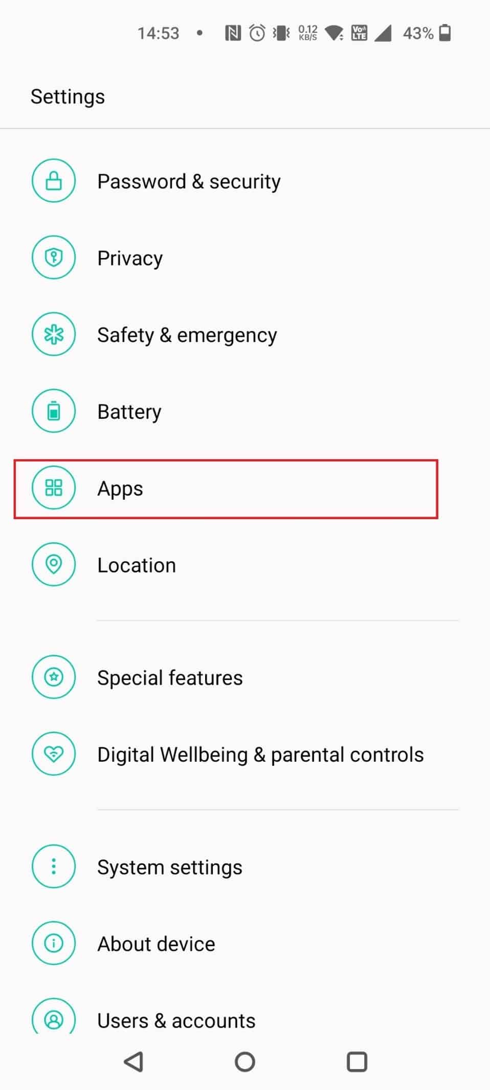 Swipe down and tap on Apps | How to reset your instagram account | clearing cache delete pictures on Instagram