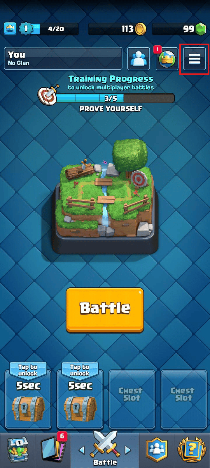 Tap on the hamburger menu icon on the top-right of the screen.