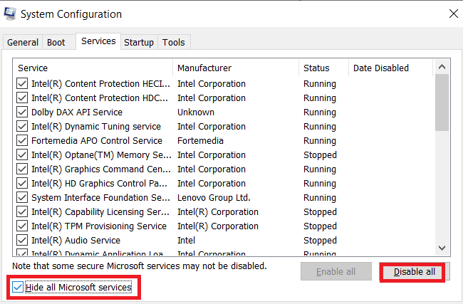 Click on hide all microsoft services. Fix Scripted Diagnostics Native Host Not Working