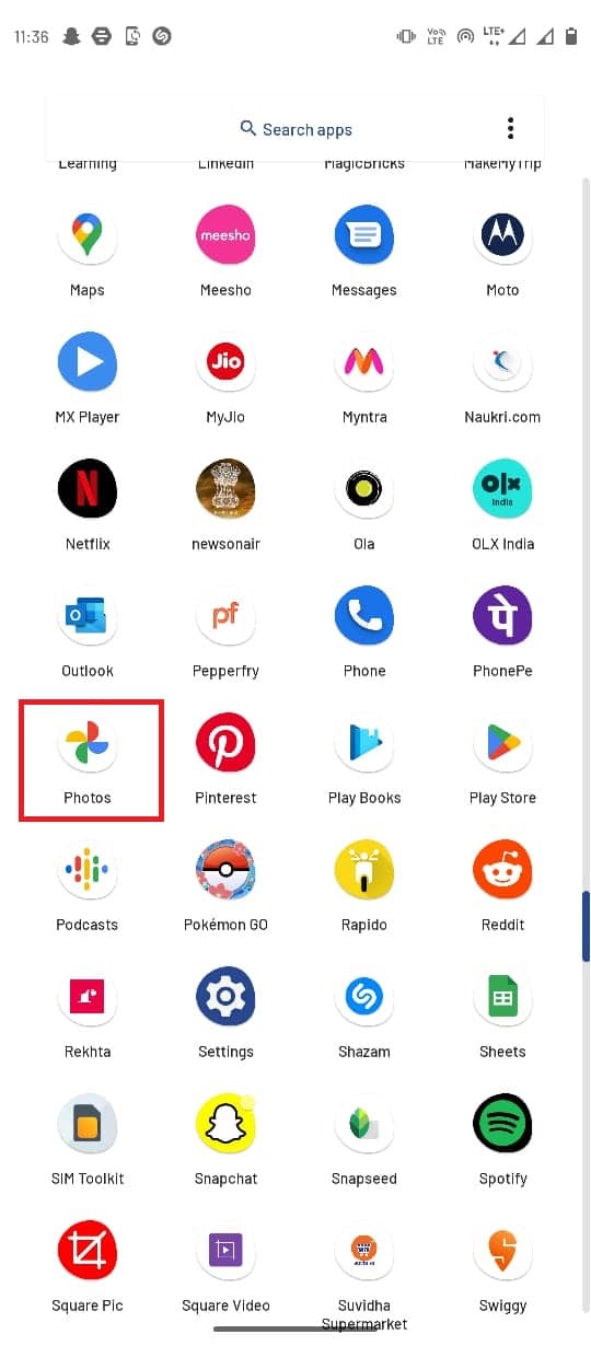 Navigate to and open the Google Photos app. Fix Google Photos Unable to Save Changes