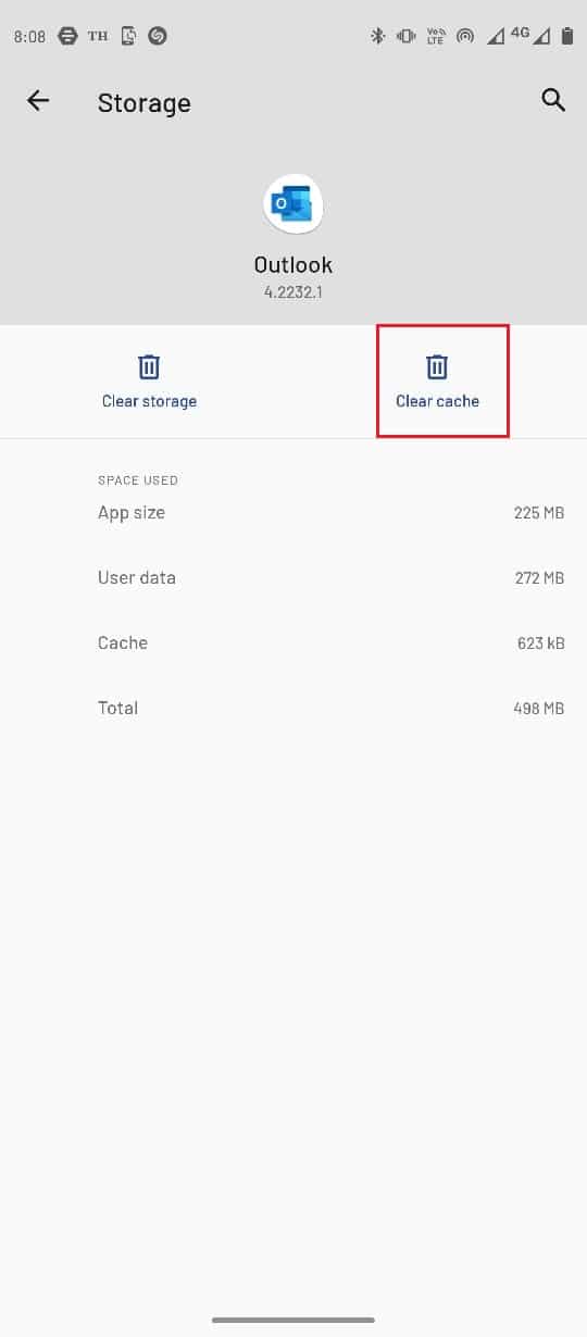 Select Clear Cache. Fix Currently Unable to Send Your Message on Outlook Mobile