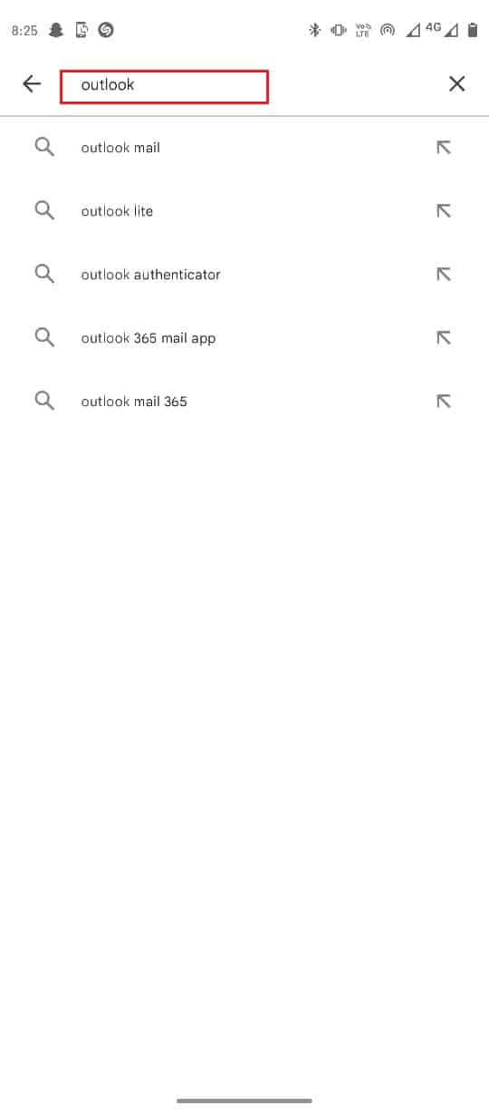 In the search bar type Outlook