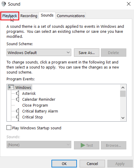 click playback