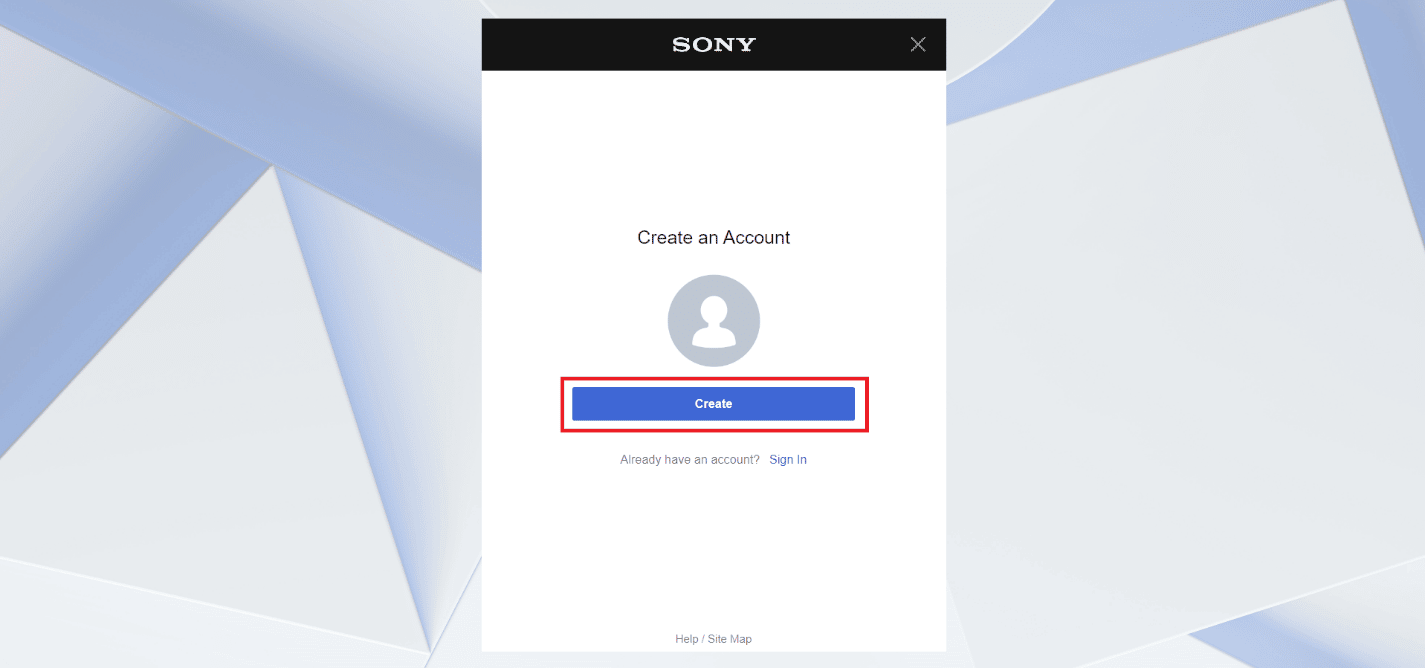 Click on Create