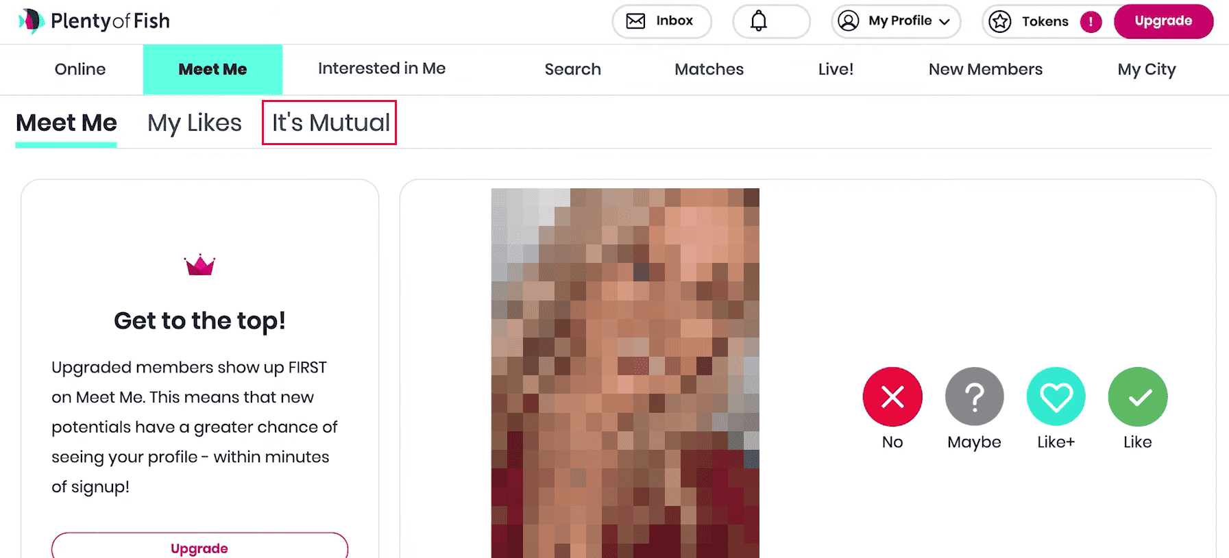 click on It's Mutual tab