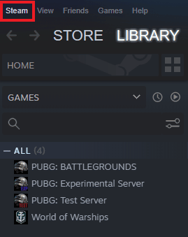 Click on the Steam tab. Fix Error Code 130 Failed to Load Web Page Unknown Error
