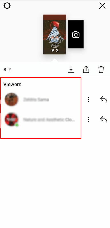 A list of all the viewers will be visible.
