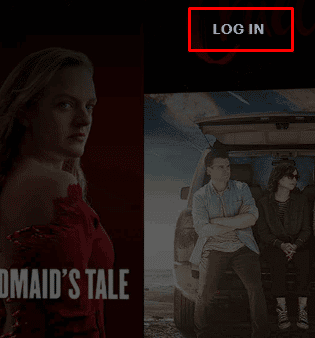 Click on the LOG IN button at the top right corner