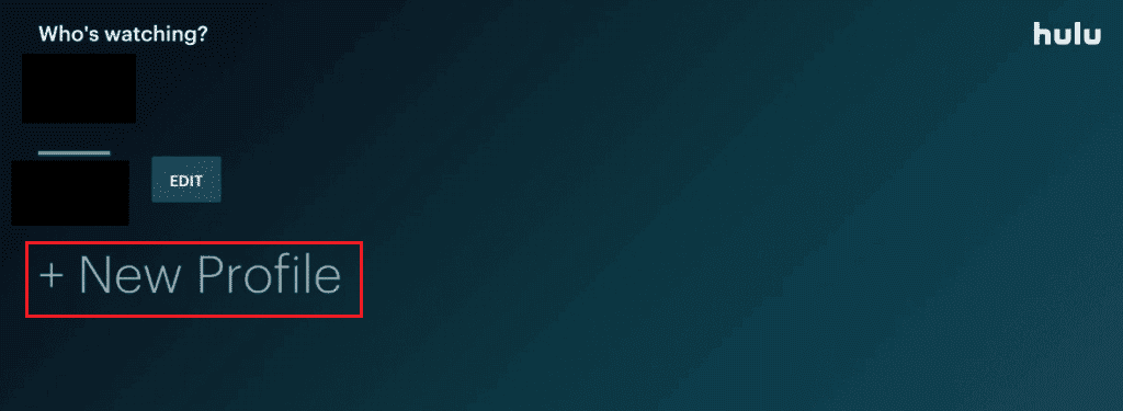 Select + New Profile to create a new profile