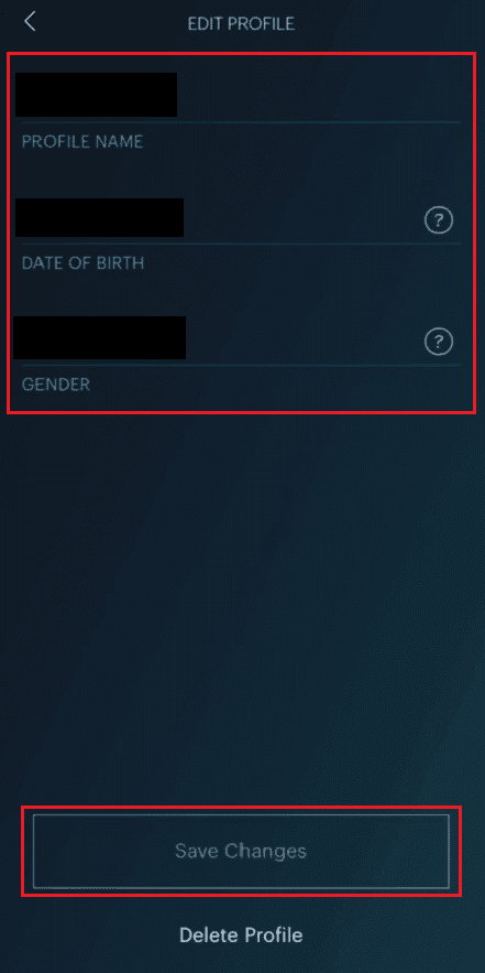Make the necessary changes to the desired fields and tap on Save Changes | change plans in Hulu