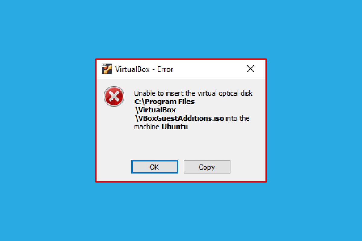 Fix Virtualbox Unable to Insert Virtual Optical Disk